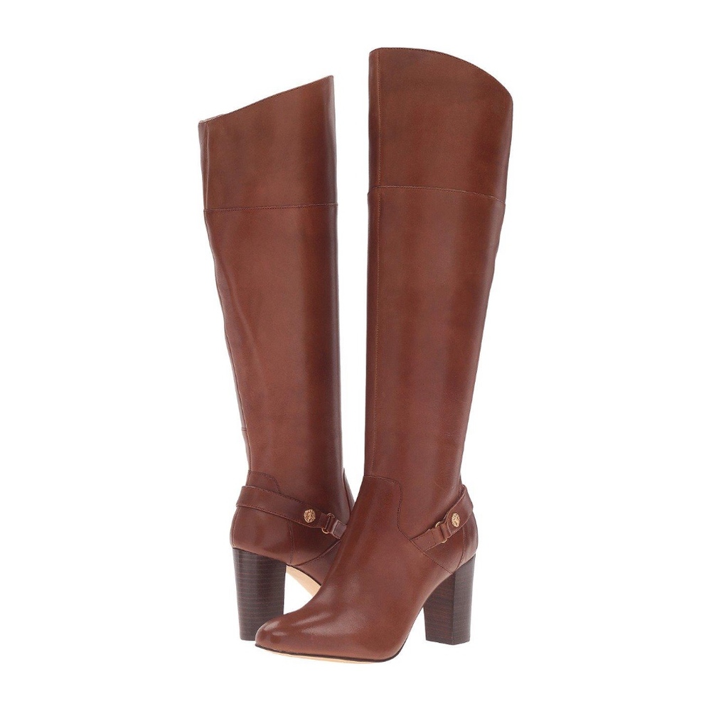 Anne Klein brown "Nixie" high heel brown boots - Picture 3 of 9